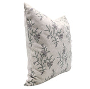 Square/Lumber block print pillow cover- Pure Linen- DAISY - Fabdivine