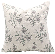 Square/Lumber block print pillow cover- Pure Linen- DAISY - Fabdivine