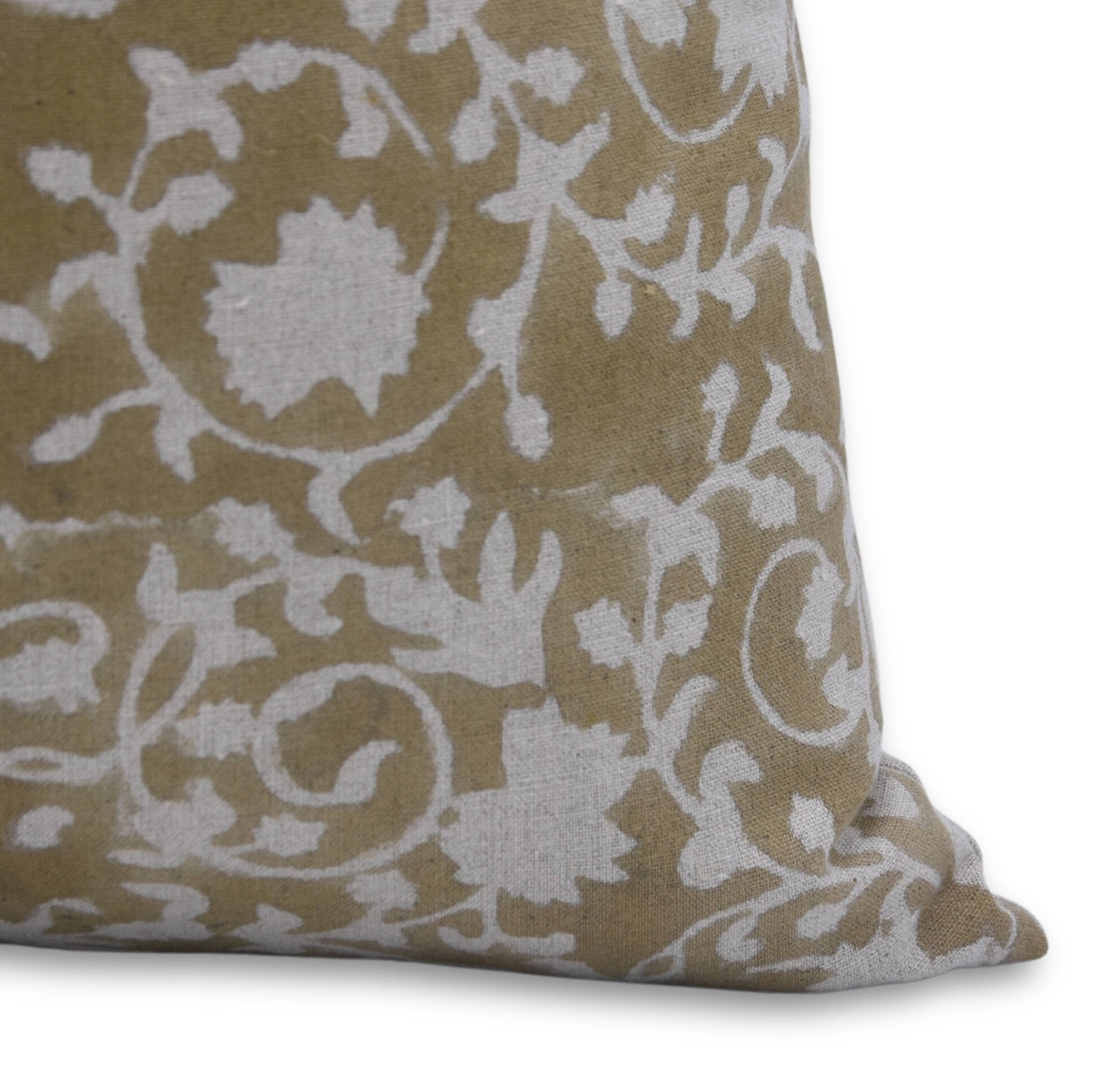 Block Print Pure Linen Pillow Cover - DEVDAS - FABDIVINE LLC