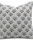 Block print Pillow cover for sofa, couch or bed- Pure Linen- DIWALI FLOWER - Fabdivine