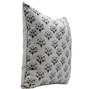 Block print Pillow cover for sofa, couch or bed- Pure Linen- DIWALI FLOWER - Fabdivine