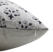 Block print Pillow cover for sofa, couch or bed- Pure Linen- DIWALI FLOWER - Fabdivine