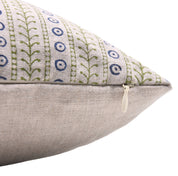 Hand Block Print Pure Linen pillow cover - ETHNIC LEHERIYA - Fabdivine