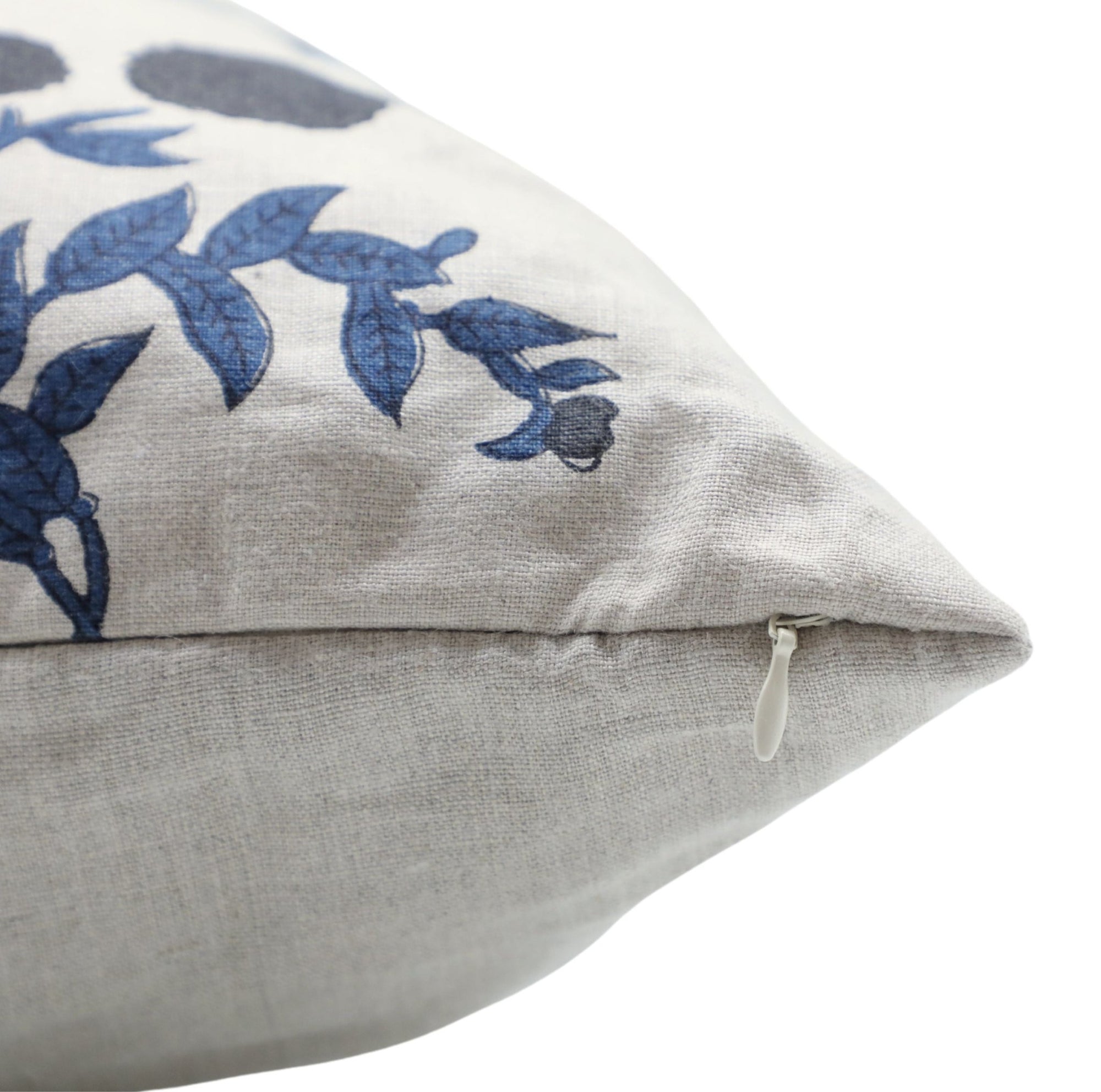 Block print Pillow cover for sofa, couch or bed- Pure Linen- GULAB - Fabdivine