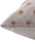 Throw Pillow Cover –Designer Collection of Hand Block Print Pure Linen- HAPPY BLOOM - Fabdivine