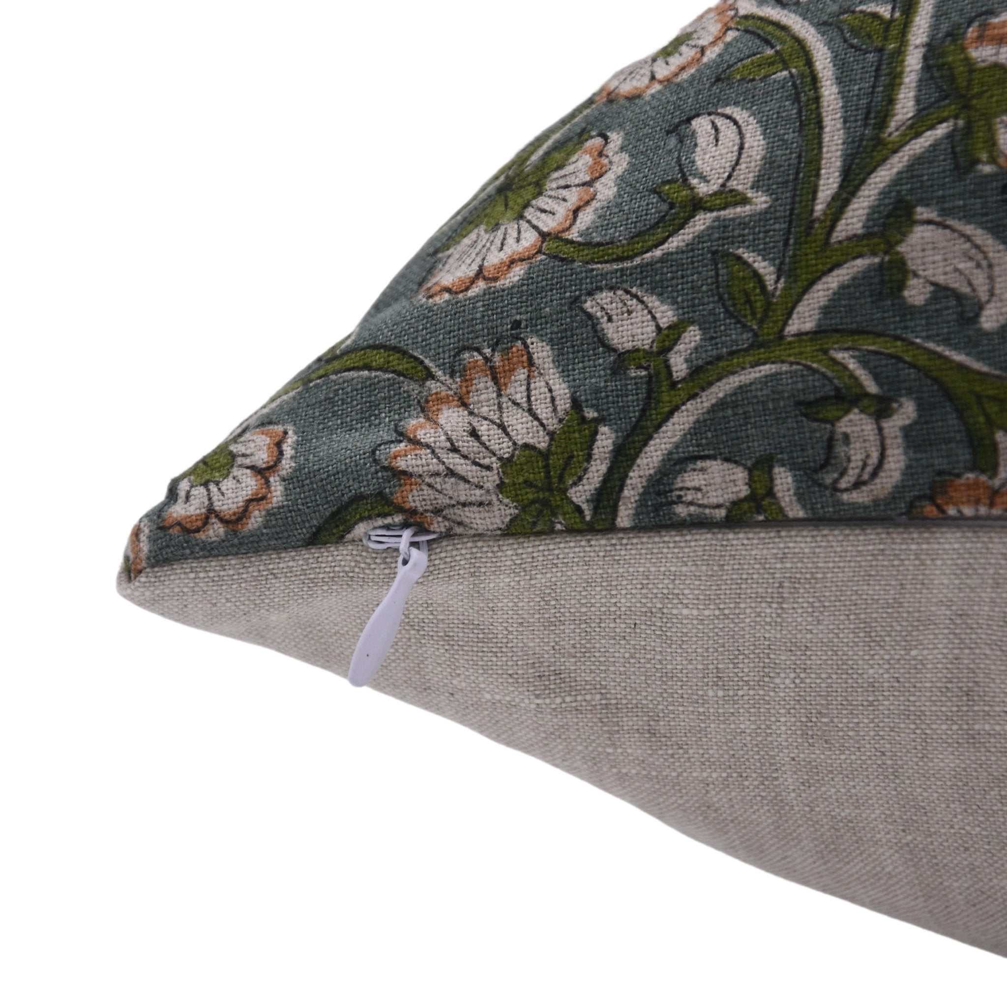 Lumber block print pillow cover- Pure Linen- HIMACHAL - Fabdivine