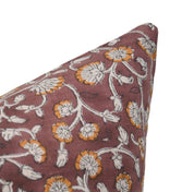 Square/Lumber block print pillow cover- Pure Linen- HIMACHAL - Fabdivine