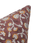 Square/Lumber block print pillow cover- Pure Linen- HIMACHAL - Fabdivine