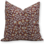 Square/Lumber block print pillow cover- Pure Linen- HIMACHAL - Fabdivine