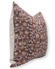 Square/Lumber block print pillow cover- Pure Linen- HIMACHAL - Fabdivine