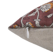 Square/Lumber block print pillow cover- Pure Linen- HIMACHAL - Fabdivine