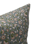 Square/Lumber block print pillow cover- Pure Linen- HIMACHAL - Fabdivine