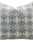 Block Print Pure Linen Pillow Cover - HRIDYAVAN - Fabdivine