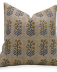 Block Print Pure Linen Pillow Cover - INDERDHANUSH - Fabdivine