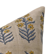 Block Print Pure Linen Pillow Cover - INDERDHANUSH - Fabdivine