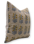 Block Print Pure Linen Pillow Cover - INDERDHANUSH - Fabdivine