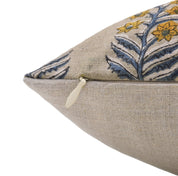 Block Print Pure Linen Pillow Cover - INDERDHANUSH - Fabdivine