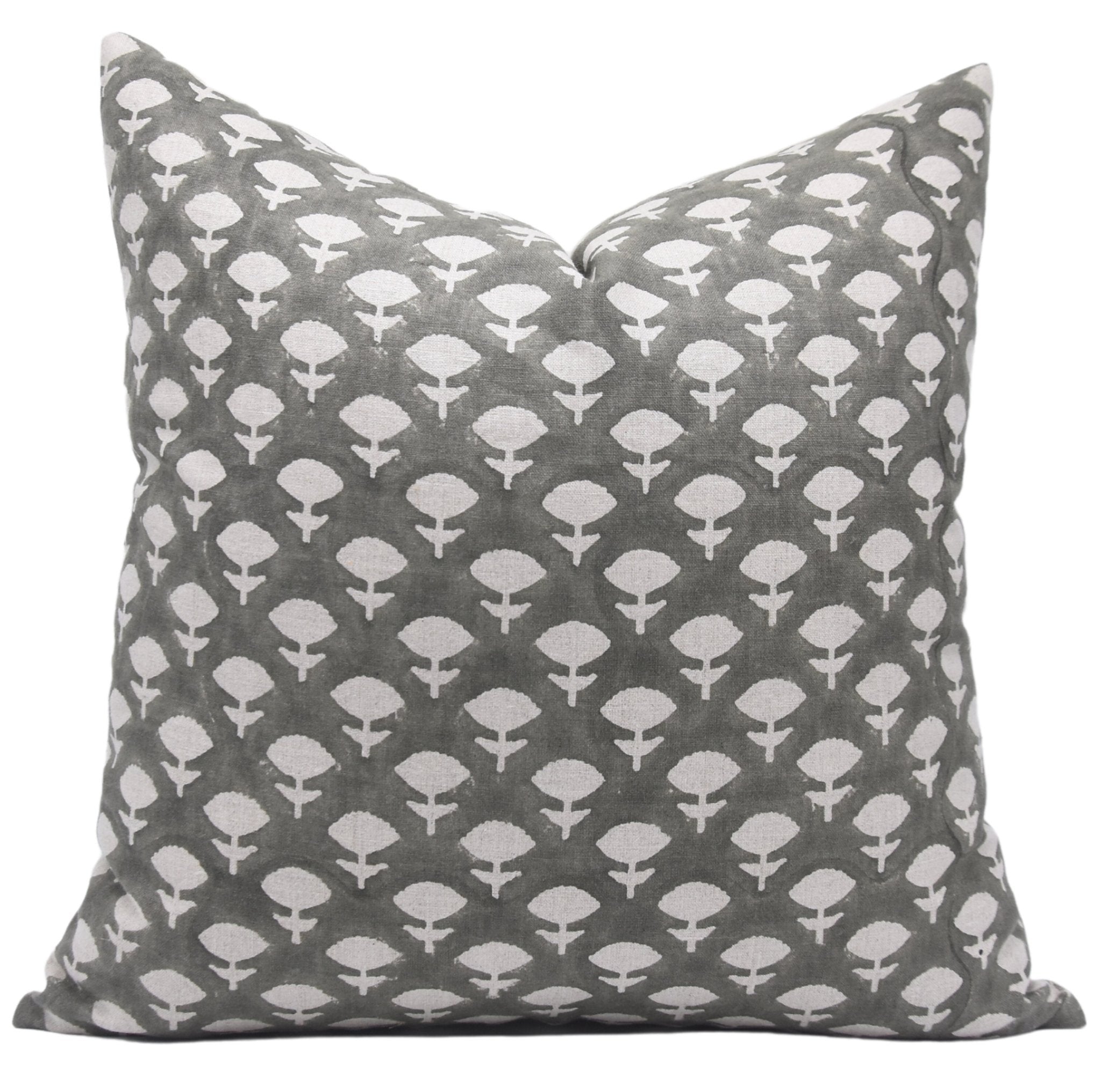 Throw Pillow Cover –Designer Collection of Hand Block Print Pure Linen - JADIBUTI - Fabdivine