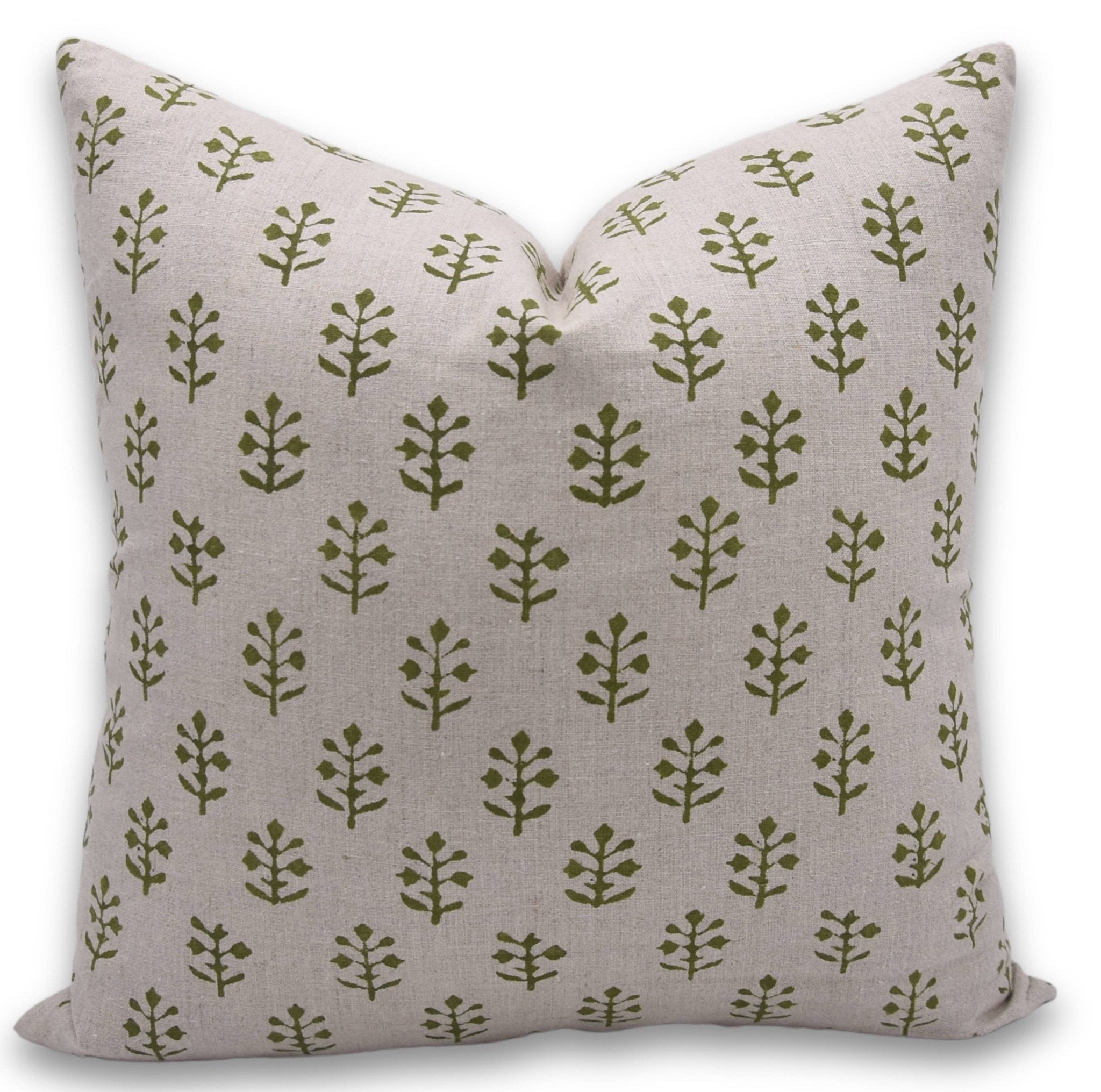 Lumber block print pillow cover- pure linen- JAISALMER - Fabdivine