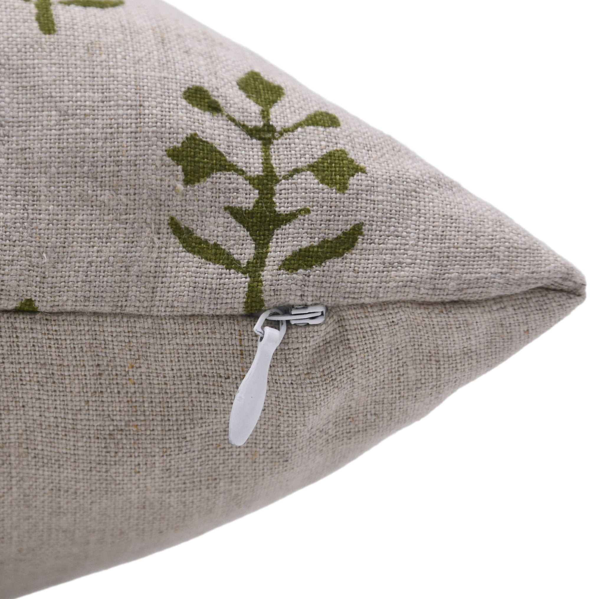 Lumber block print pillow cover- pure linen- JAISALMER - Fabdivine