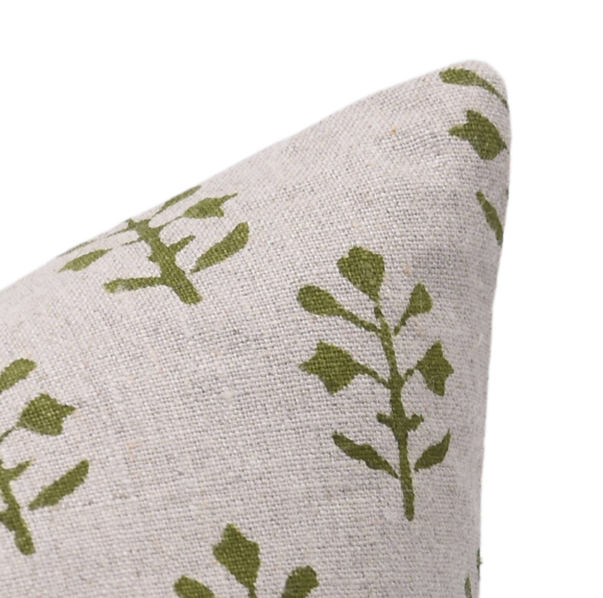 Lumber block print pillow cover- pure linen- JAISALMER - Fabdivine