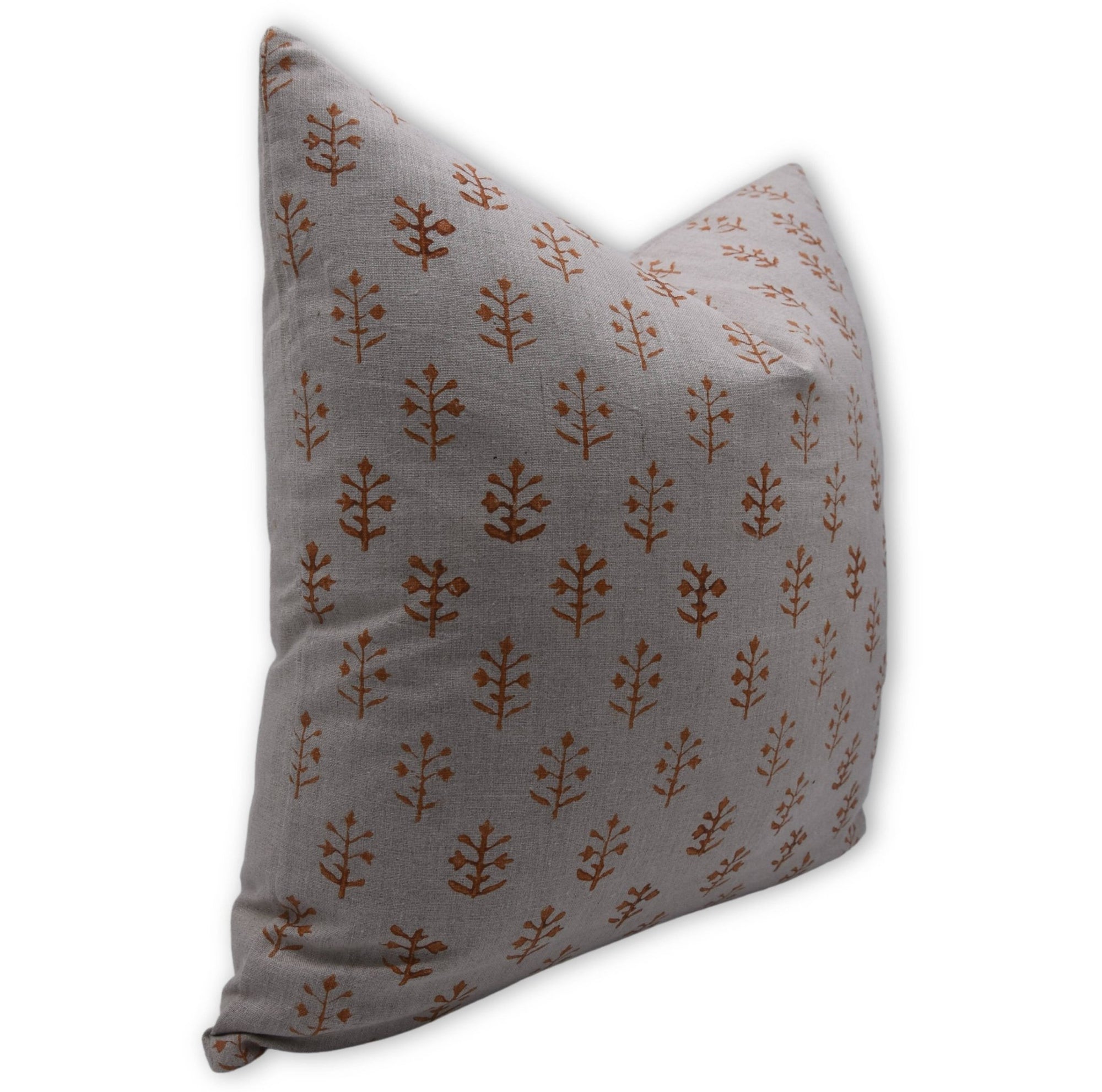 Throw Pillow Cover –Designer Collection of Hand Block Print Pure Linen- JAISALMER - Fabdivine