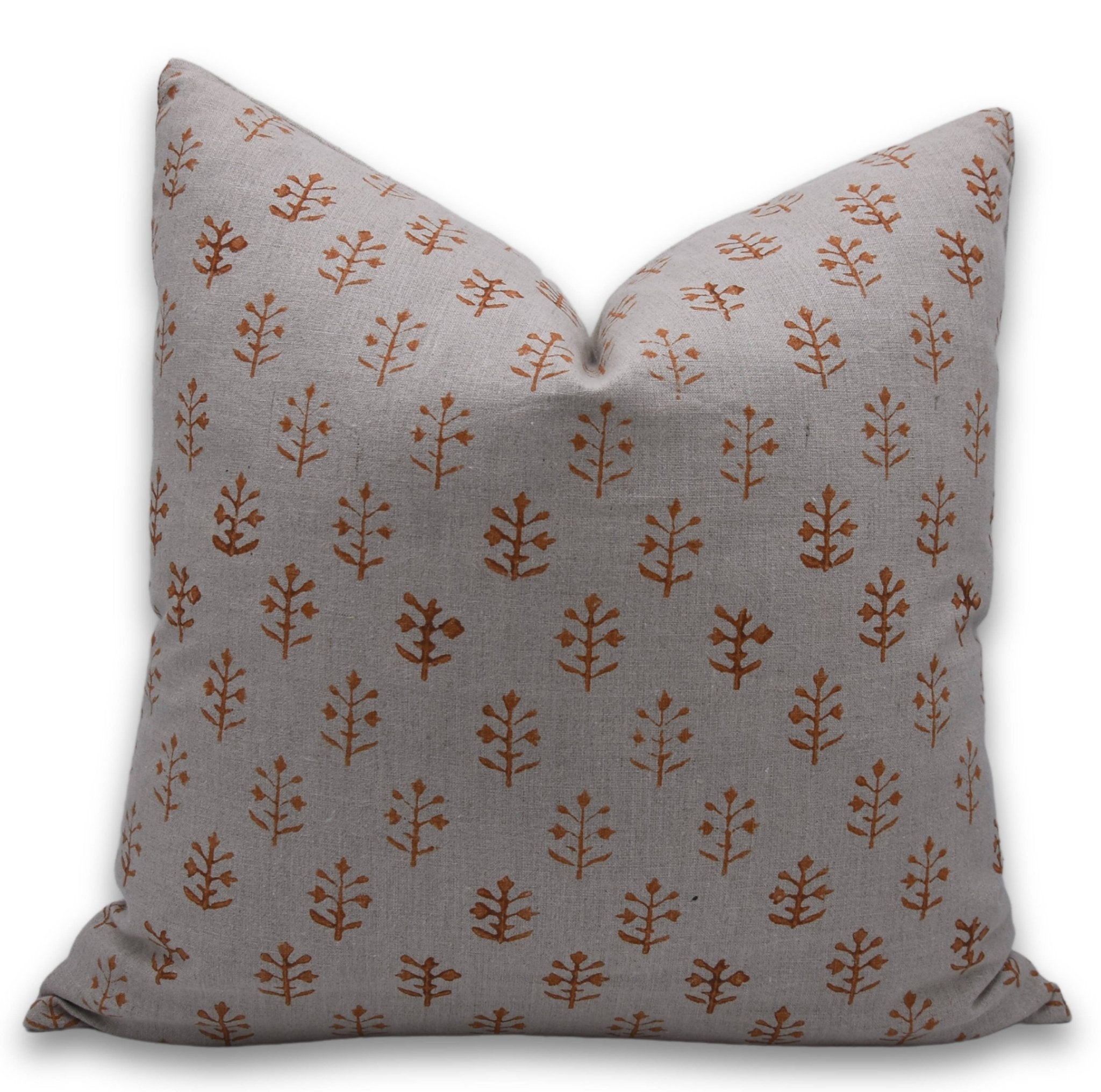 Throw Pillow Cover –Designer Collection of Hand Block Print Pure Linen- JAISALMER - Fabdivine