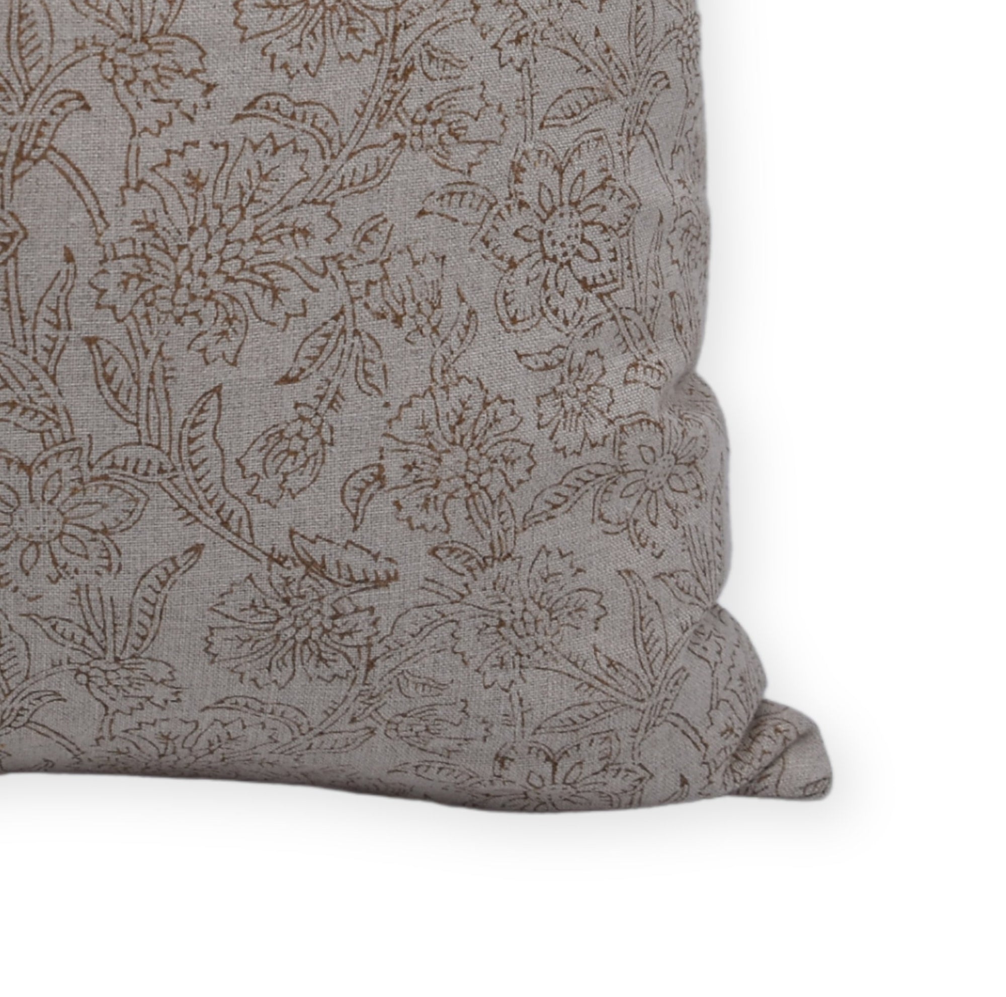 Hand Block Print Pure Linen designer pillow cover- JARUL - Fabdivine