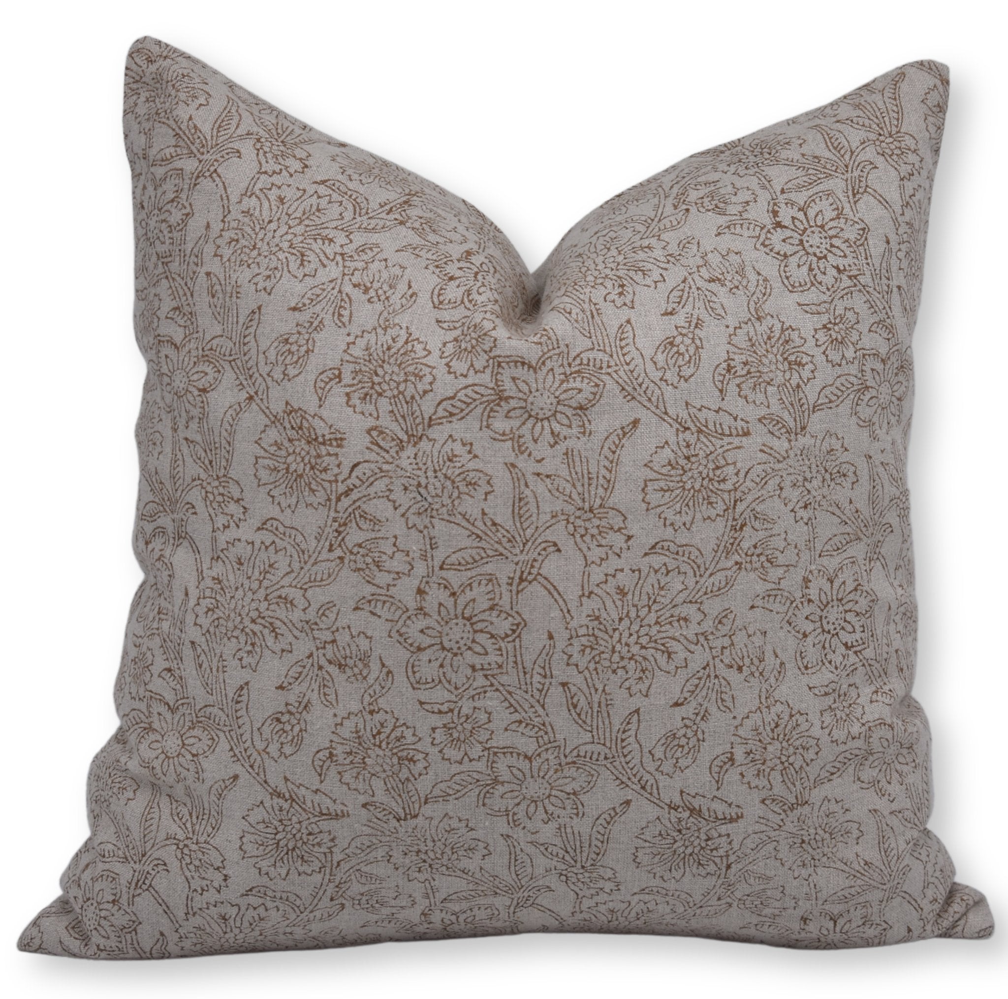 Hand Block Print Pure Linen designer pillow cover- JARUL - Fabdivine