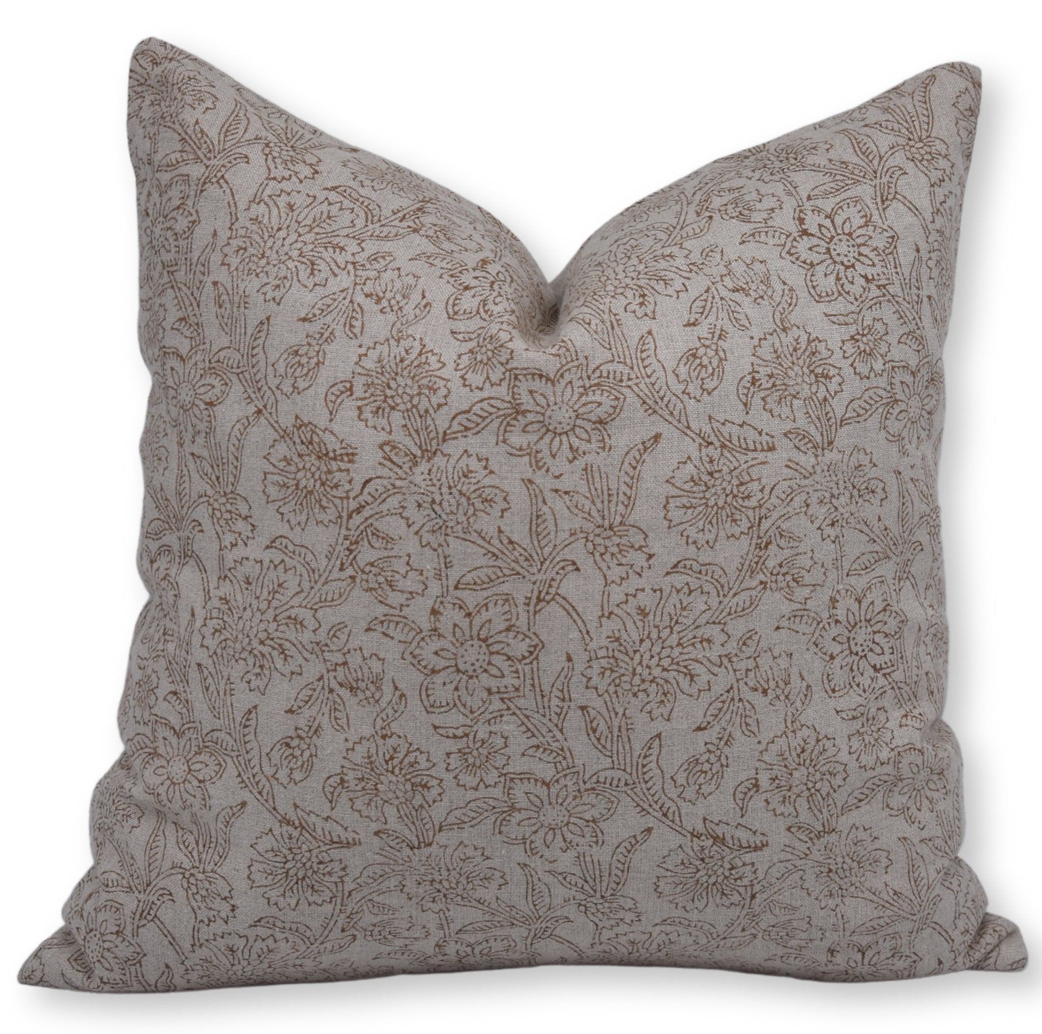 Hand Block Print Pure Linen designer pillow cover- JARUL - Fabdivine