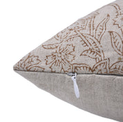 Hand Block Print Pure Linen designer pillow cover- JARUL - Fabdivine