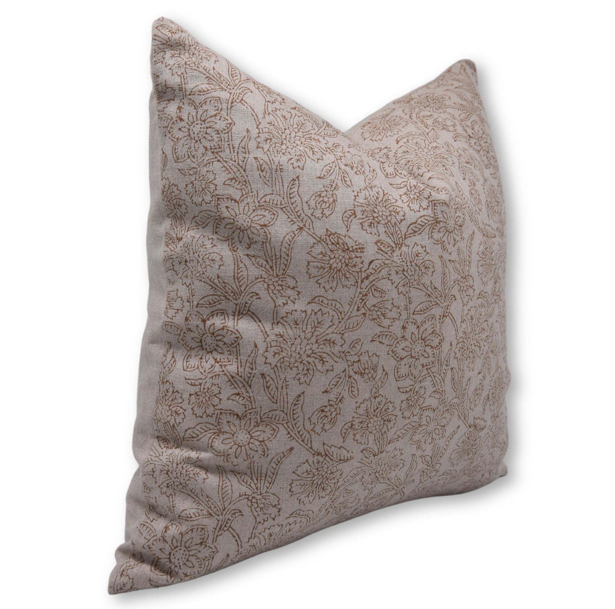 Hand Block Print Pure Linen designer pillow cover- JARUL - Fabdivine