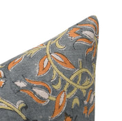 Block Print Pure Linen Pillow Cover - KAMAL DUTTA - Fabdivine