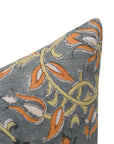 Block Print Pure Linen Pillow Cover - KAMAL DUTTA - Fabdivine