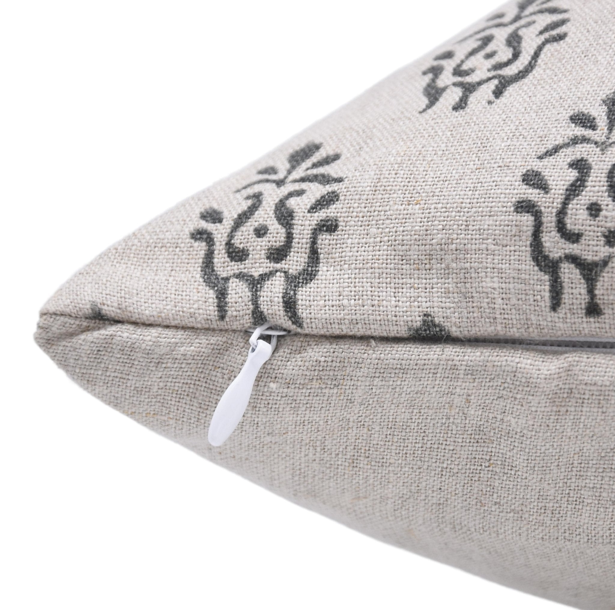 Throw Pillow Cover –Designer Collection of Hand Block Print Pure Linen- KARTIKYA - Fabdivine