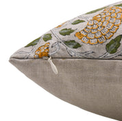 Hand Block Print Pure Linen designer pillow cover - KARWACHAUTH - Fabdivine