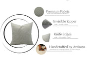 Square/Lumber block print pillow cover- Pure Linen- LEHAR - Fabdivine