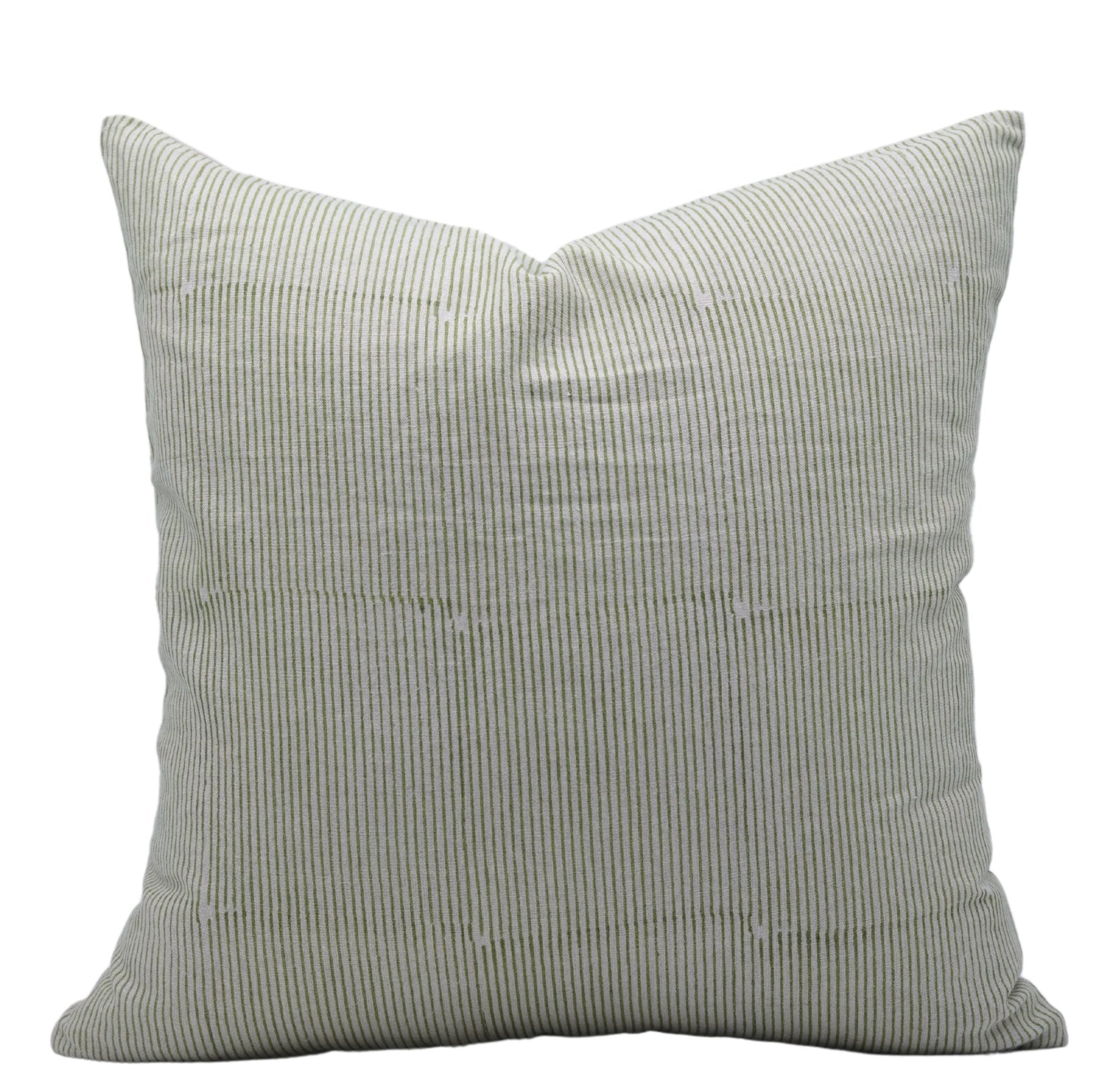 Square/Lumber block print pillow cover- Pure Linen- LEHAR - Fabdivine