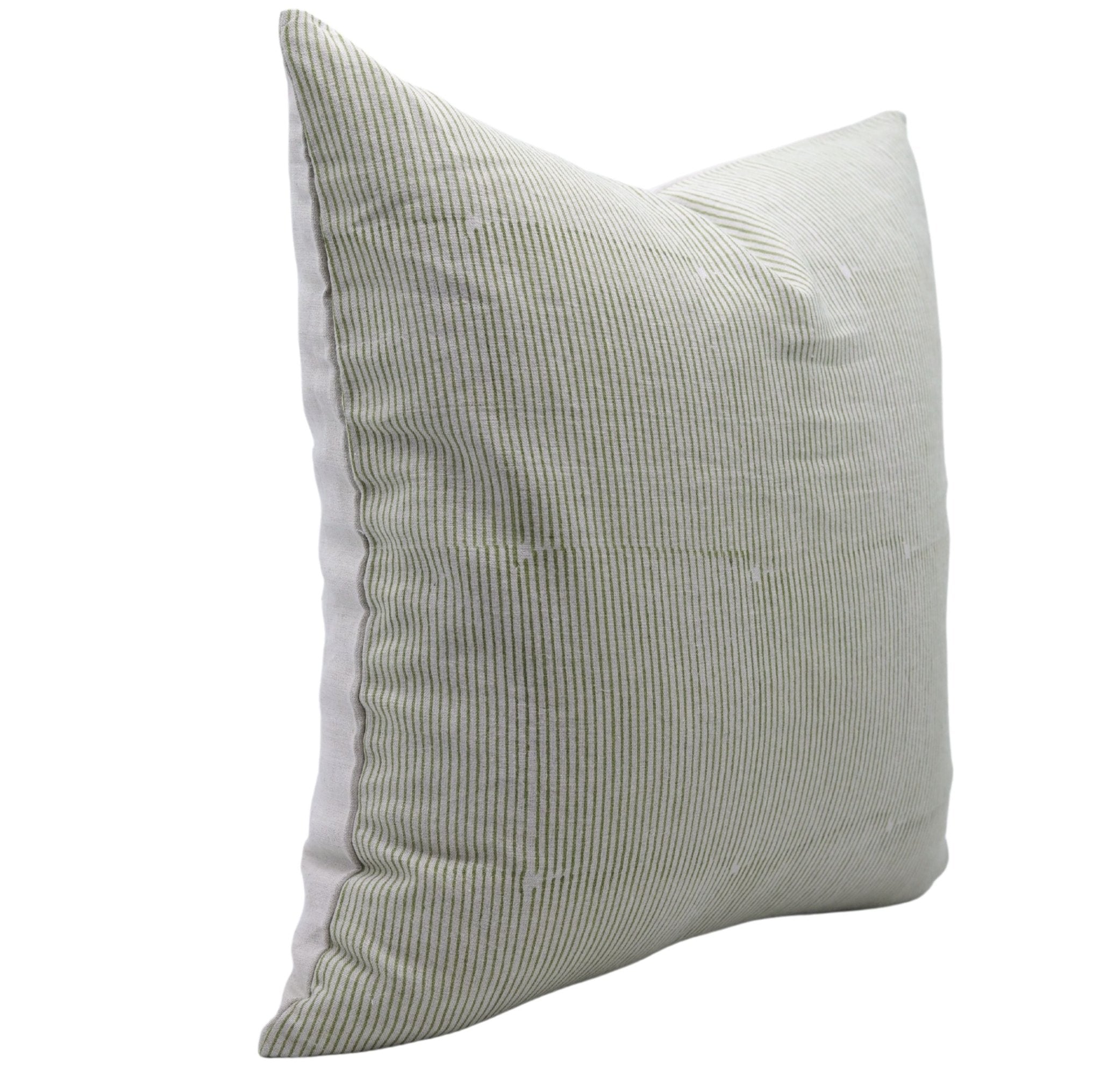 Lumber block print pillow cover- Pure Linen- LEHAR - Fabdivine