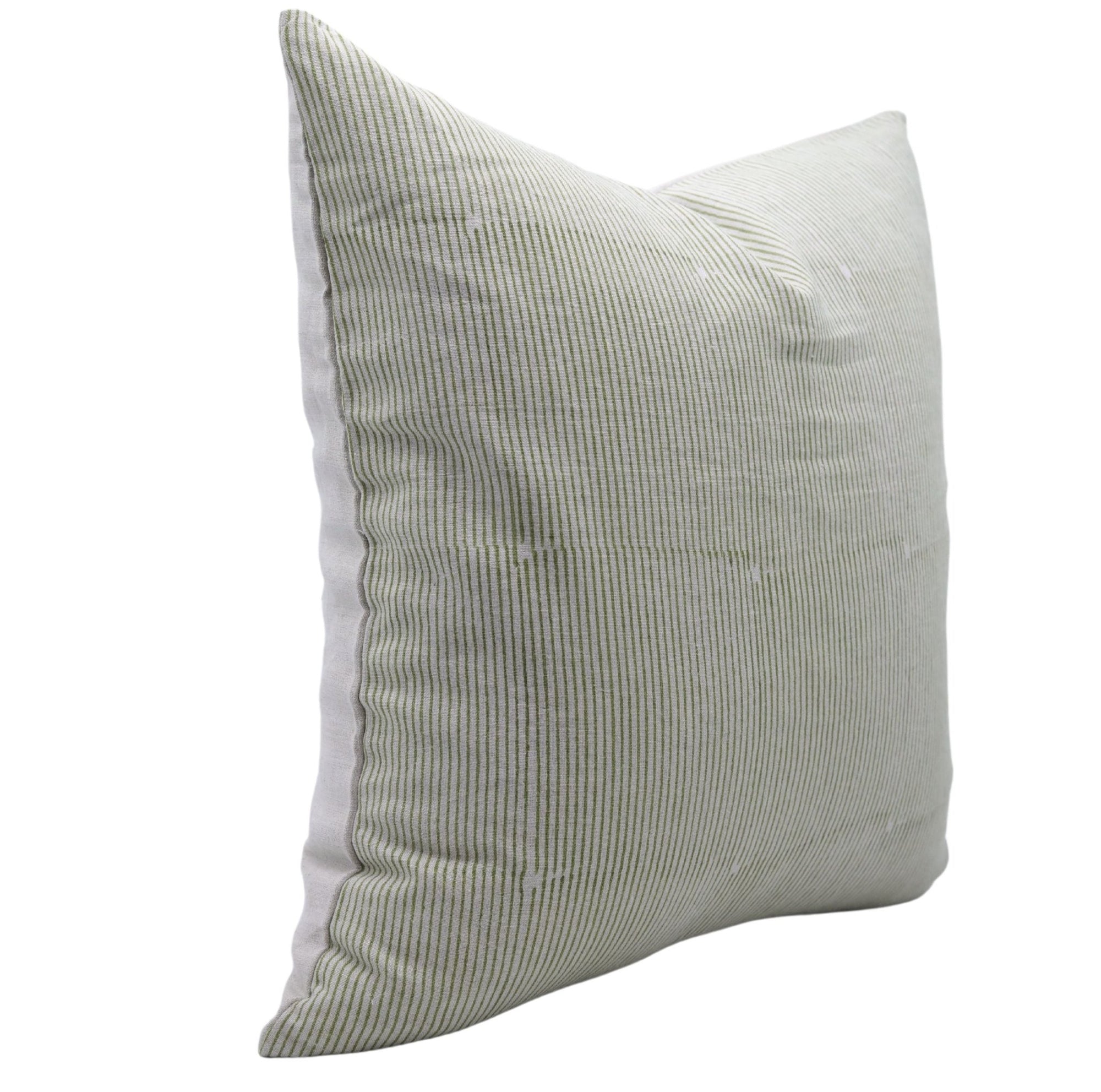 Square/Lumber block print pillow cover- Pure Linen- LEHAR - Fabdivine