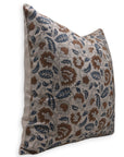 Designer Hand Block Print Pure Linen Throw Pillow Cover - MANDAKNI - Fabdivine