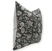 Block Print Pure Linen Pillow Cover - MANIKARNIKA - Fabdivine