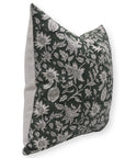 Block Print Pure Linen Pillow Cover - MANIKARNIKA - Fabdivine