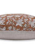 Square/Lumber block print pillow cover- pure linen- MANIKARNIKA - Fabdivine