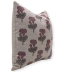 Block Print Pure Linen Pillow Cover - MANMOHAN - Fabdivine