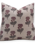 Block Print Pure Linen Pillow Cover - MANMOHAN - Fabdivine