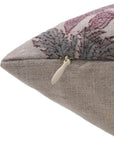 Block Print Pure Linen Pillow Cover - MANMOHAN - Fabdivine