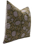 Block Print Pure Linen Pillow Cover - MERAKI - Fabdivine