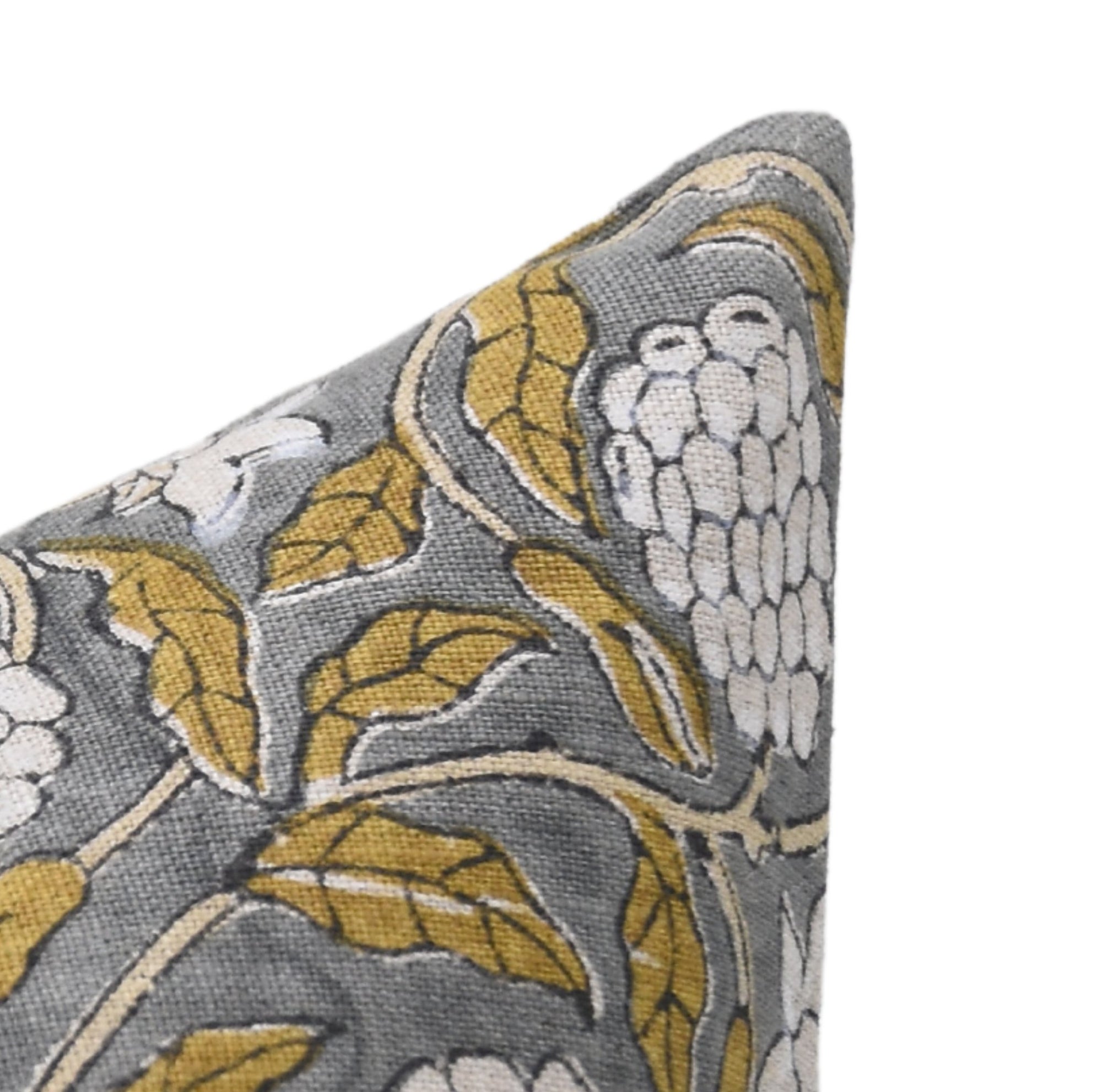 Block Print Pure Linen Pillow Cover - MERAKI - Fabdivine