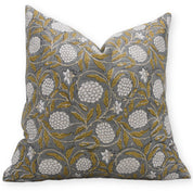 Block Print Pure Linen Pillow Cover - MERAKI - Fabdivine